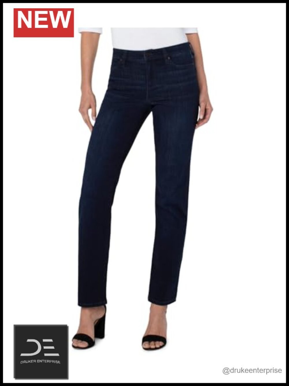 Petite Straight Leg Mid-Rise Stretchable Cotton Modal Rayon Jeans